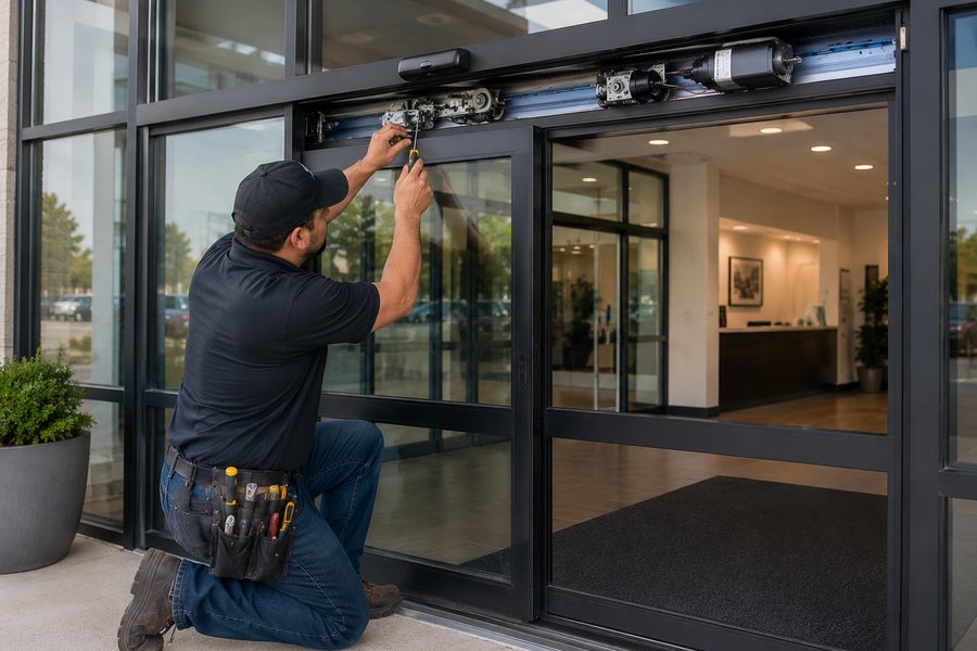 Automatic sliding door service